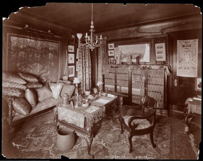 A Private Library in the Mrs. Leslie Carter Residence in New York, 1903 by Byron Company